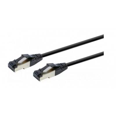 Patch Cable (Patchcord) - kabel sieciowy ethernet RJ45 S/FTP LSZH 0.5m kat.8 Czarny