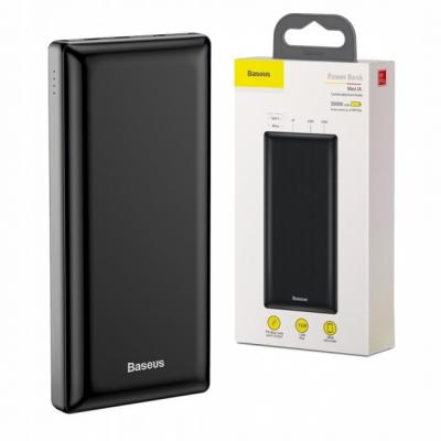Powerbank Baseus Mini JA, 30000 mAh, 2x USB, 3A, PD, 15W - czarny (PPJAN-C01)