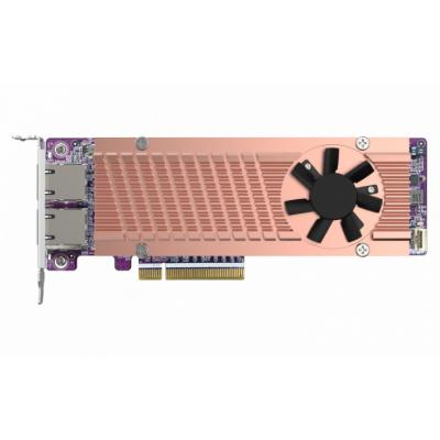 Qnap QM2-2P410G2T QM2 series, 2 x PCIe 2280 M.2 SSD slots, PCIe Gen4 x 8, 2 x AQC113C 10GbE NBASE-T port