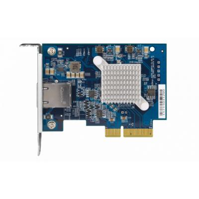 Qnap QXG-10G1TB 1 x 10Gbase-T 10GbE network expansion card, PCIe Gen3 x4, Low-profile bracket pre-loaded, Low-profile flat and Full-height bracksts a