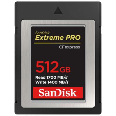 Karta SanDisk Extreme PRO CFexpress 512GB (1700/1400 MB/s) (SDCFE-512G-GN4NN)
