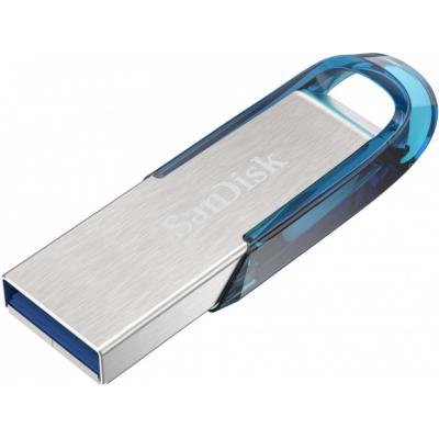 Pendrive SanDisk Ultra Flair 128GB Flash Drive USB 3.0 - niebieski (SDCZ73-128G-G46B)