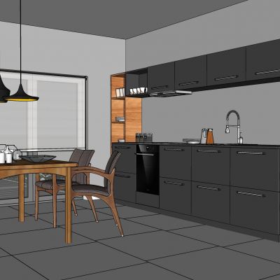 Wizualizacja 3d kuchni , projekt kuchni NAJTANIEJ !