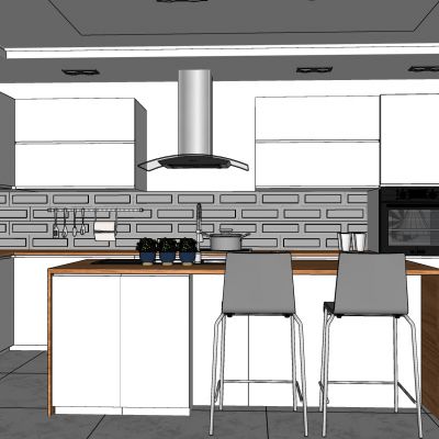 Wizualizacja 3d kuchni , projekt kuchni NAJTANIEJ !