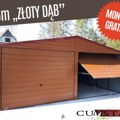 Garaż blaszany 6x5m drewnopodobny garaże blaszaki na wymiar