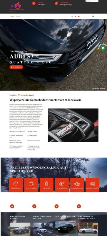 wypożyczalnia aut sportowych Kraków
