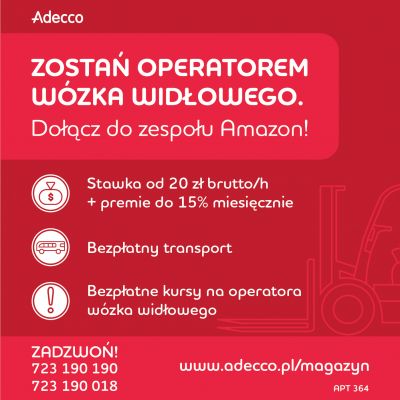 Magazynier/ka – 20 zł/h + do 15% premii! Darmowy transport do pracy!