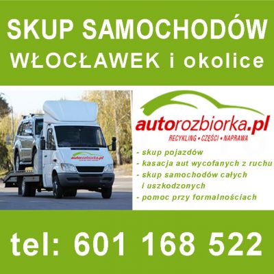 Skup samochodów aut Włocławek kujawsko pomorskie autokasacja