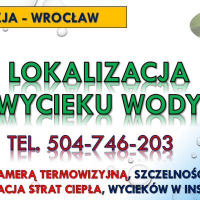 Lokalizacja wycieku wody, Wrocław, tel. 504-746-203, pękniętej rury, przecieku.  Wykrycie wycieku wody w instalacji przy pomocy kamery termowizyjnej. Zlokalizowanie