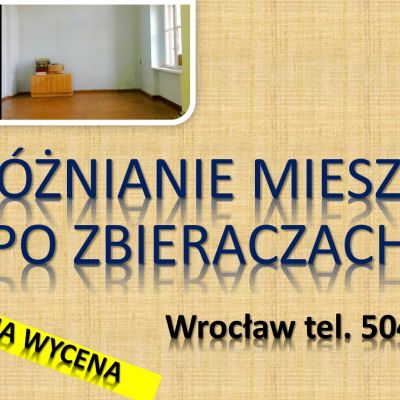 Sprzątanie mieszkań po zbieraczu, cena tel. 504-746-203. Wrocław, Usługi dezynfekcji.