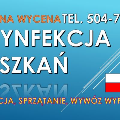 Dezynfekcja mieszkań i lokali, Wrocław, tel. 504-746-203, cennik usług