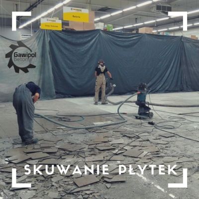 Frezowanie betonu, usuwanie kleju i demontaż płytek Gdańsk