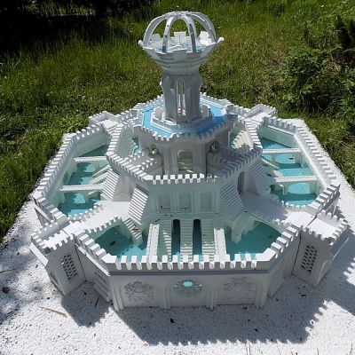 Nowa technika budowy form 3d - mała architektura - fontanny ogień i woda.