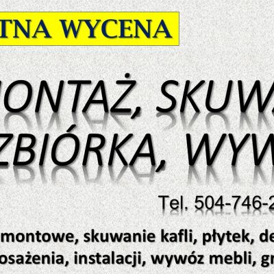 Usuwanie wełny mineralnej, cena. Tel. 504-746-203. Wrocław, wywóz waty szklanej