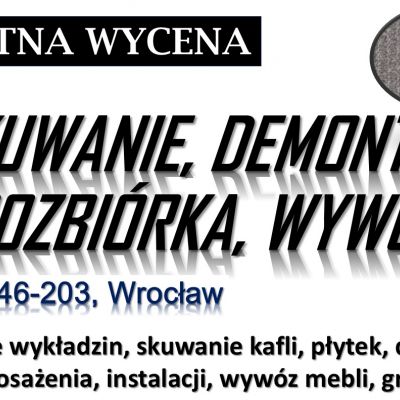 Usunięcie płytek pcv i wykładziny, Wrocław, tel. 504-746-203. Zerwanie podłogi