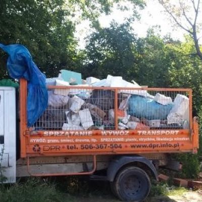 Wywóz gruzu śmieci odpadów kontenery 6m3 i 9m3