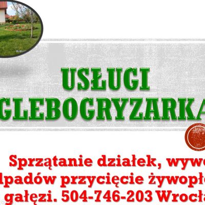 Usługi glebogryzarką, cena, tel 504-746-203, przekopanie, glebogryzarka, Wrocław