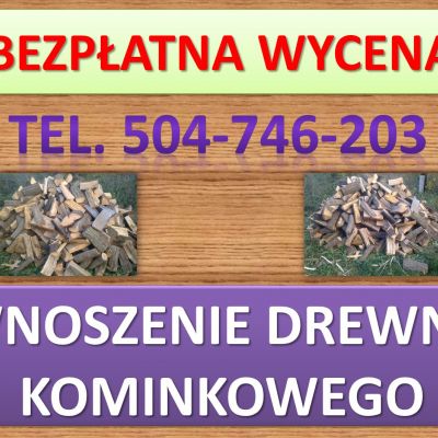Wnoszenie drewna kominkowego, tel. 504-746-203, wniesienie opału, cena, Wrocław  Usługi wnoszenia