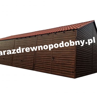 Garaż drewnopodobny 7×6 +1m wiaty