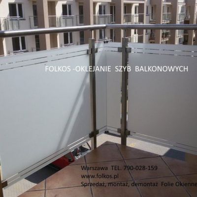 Folie na szklane balkony Pruszków -Oklejanie balkonów Folkos