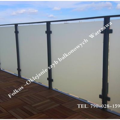 Folie na szklane balkony Pruszków -Oklejanie balkonów Folkos