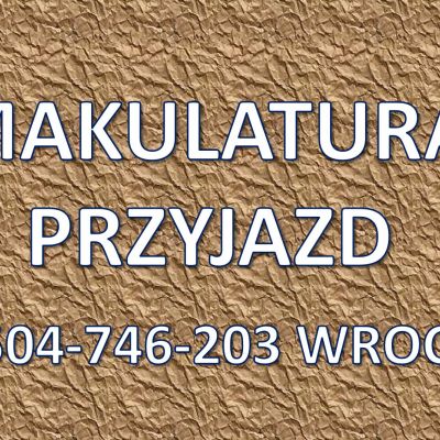 Odbiór kartonu, Wrocław, tel. 504-746-203. Wywóz makulatury, kartonów, papieru