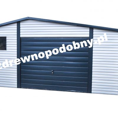 Garaż Blaszany Drewnopodobny 6x5+1m wiaty