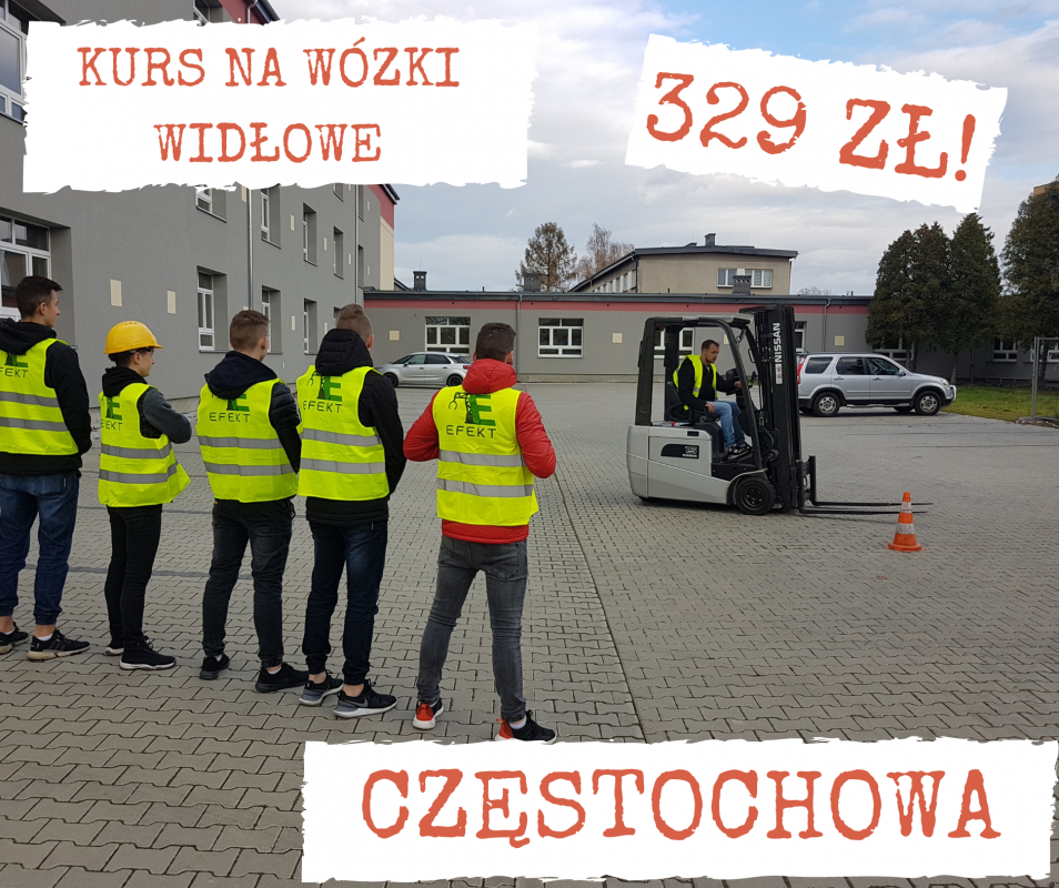 Kurs na wózki widłowe UDT 329 zł Częstochowa