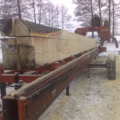 Tartak objazdowy spalinowy, przecieranie drewna na ternie całej Polski