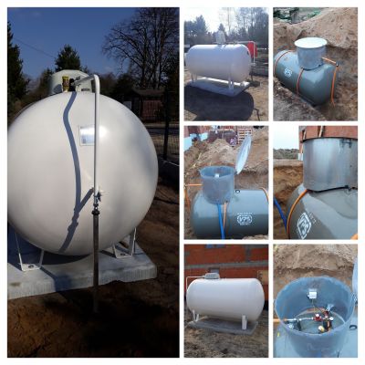 Zbiornik na gaz płynny LPG 2700L/3600L/4850L/6400L naziemny
