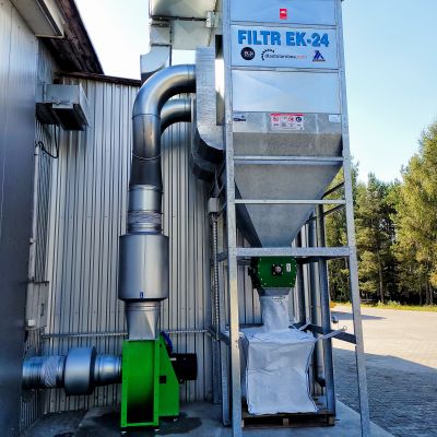 Filtr EK-24/Odciąg trocin 18 000m³/h (zabudowany) worek Big-Bag – producent
