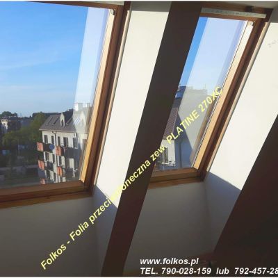 Folie przeciwsłoneczne na okna Fakro- folie na Velux Warszawa -przyciemnianie szyb w mieszkaniu, domu.....