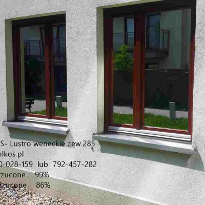 Lustro weneckie na okna w mieszkaniu- Folia wenecka 35, folia 270, folia 285 Warszawa -Oklejanie szyb