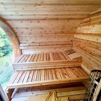Sauny ogrodowe Owalne Panoramiczne Sauna Beczka