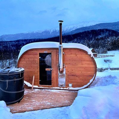 Sauny ogrodowe Owalne Panoramiczne Sauna Beczka