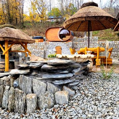 Sauny ogrodowe Owalne Panoramiczne Sauna Beczka