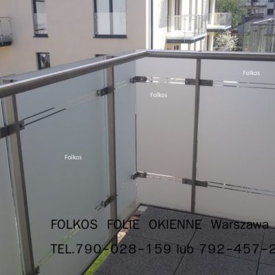 Oklejamy balkony Warszawa - Folkos folie na szklane balkony