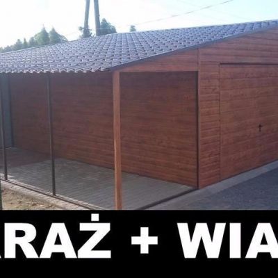 Garaże blaszane, wiaty, hale.