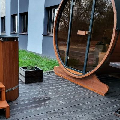 Sauna ogrodowa Oslo sauna z elektrycznym piecem Sauna okragla Beczka