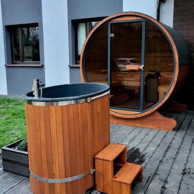Sauna ogrodowa Oslo sauna z elektrycznym piecem Sauna okragla Beczka