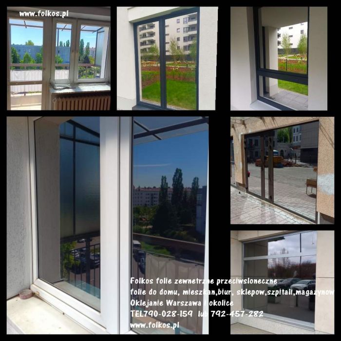 Oklejanie szyb Warszawa  folie na okna, drzwi, witryny, balkony....oklejanie Folkos folie