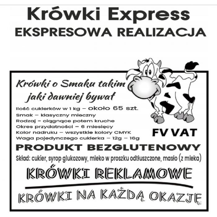 Krówki WESELNE - EXPRESS 48H - 5kg