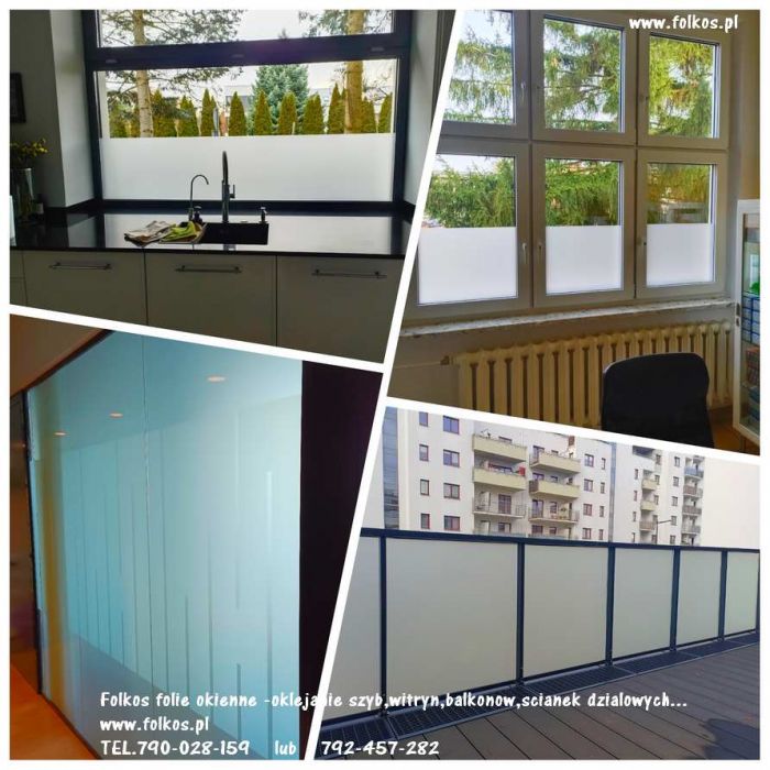 Oklejanie szyb, okien, witryn, ścianek biurowych Łomża i okolice -Folkos folie okienne