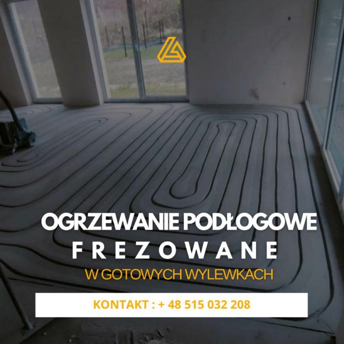 Frezowanie pod ogrzewanie podłogowe, ogrzewanie frezowane