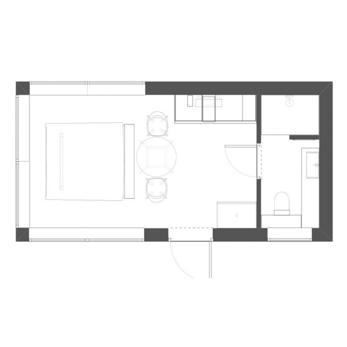 Caloroczny Domy modulowe Tiny House dom rekreacyjny 26,8 m²