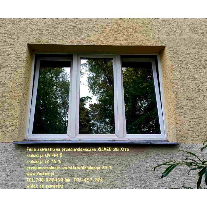 Silver 35 Xtra SR -redukcja IR 77%, redukcja UV 99%  Folie przeciwsłoneczne na okna