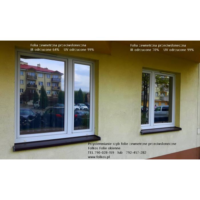 Folie przeciwsłoneczne Otwock i okolice -OKlejamy okna, drzwi, witryny, świetliki -Folia SILVER 35 Xtra , Tytan 275XC, Chrome 285XC