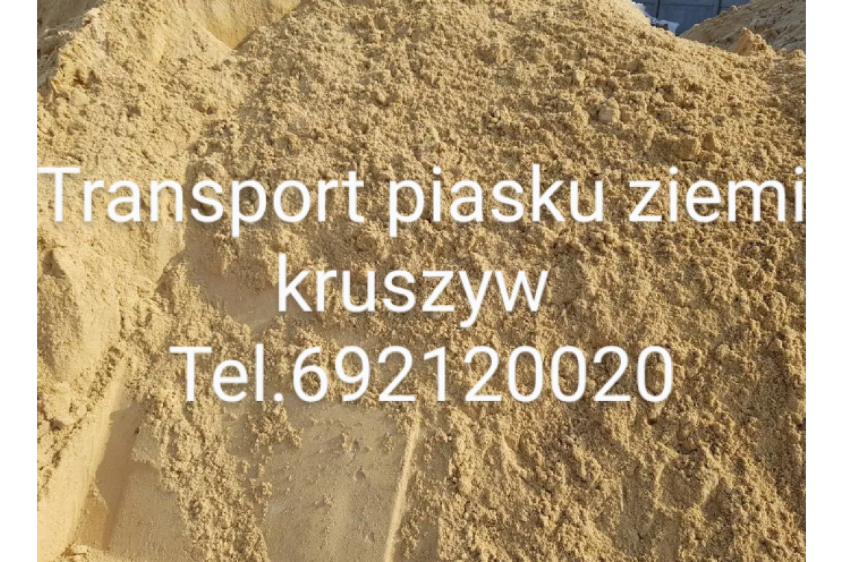 Sprzedaż piasku kruszyw transport Rzeszów Krasne Malawa Strażów Palikówka Łąka