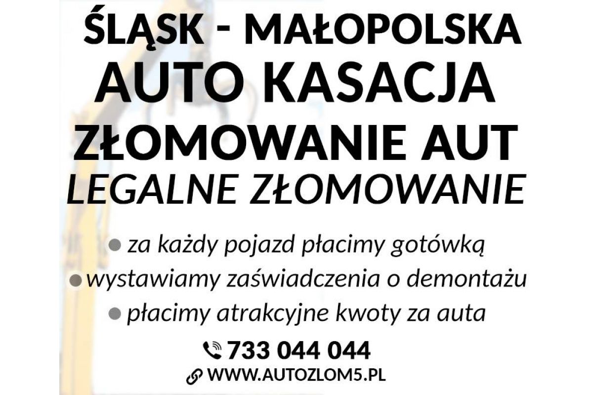 Złomowanie samochodów - Najlepsze ceny Śląsk,Małopolska