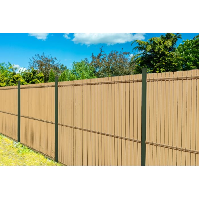 Osłona do paneli ogrodzeniowych 3D 123x250 słomkowy